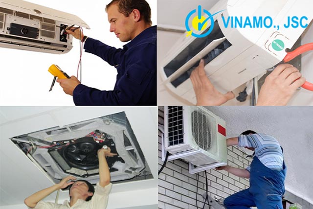 Thợ kỹ thuật Vinamo khắc phục triệt để lỗi điều hòa hỏng hóc